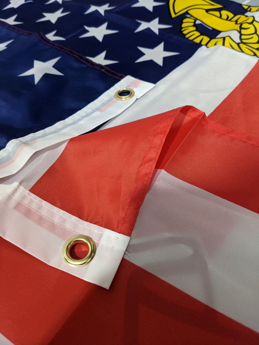 3' x 5' Flag - USA / United States Marine Corps Flag - Emblem