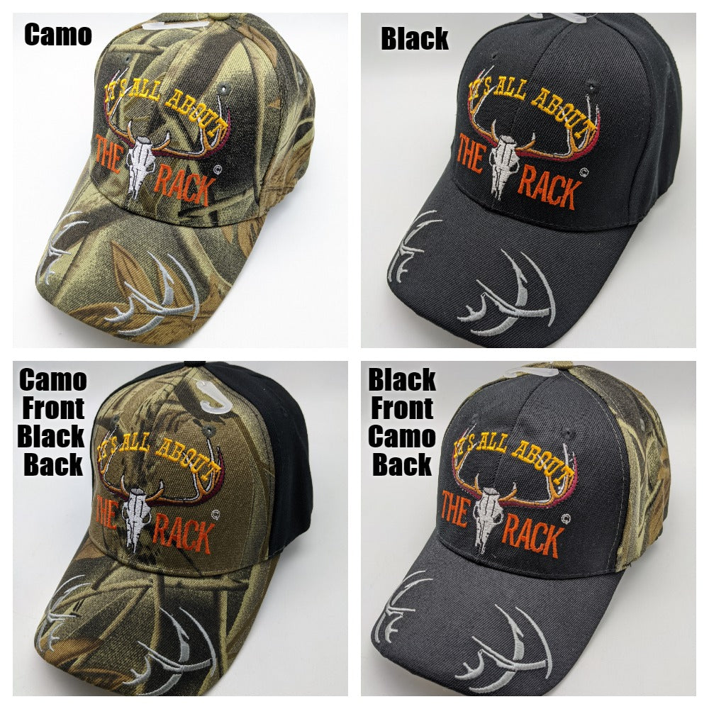 Cheap Fishing Hats -Reels and Racks Camo Blaze Orange Logo Deer Hunting Cap