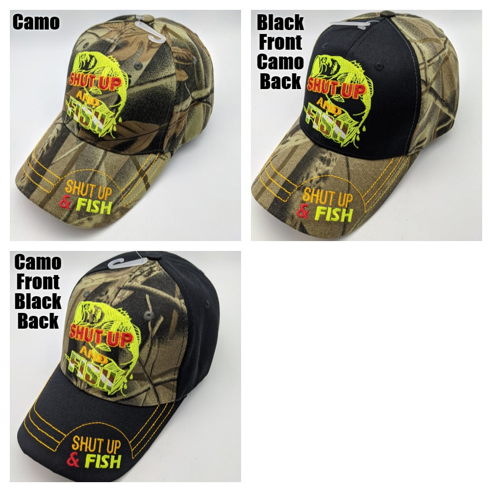 Fishing Fisherman Hat - Shut Up And Fish - Embroidered – Discount