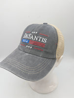 Desantis 2024 Hat - Embroidered - Cotton - Mesh Back- Snap Back