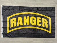 3' x 5' Flag - US Army Ranger - Black