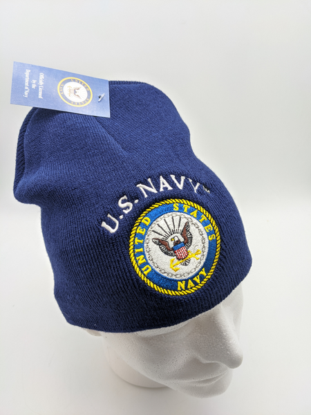 Licensed United States Navy Beanie Hat Cap - U.S. Navy - Emblem