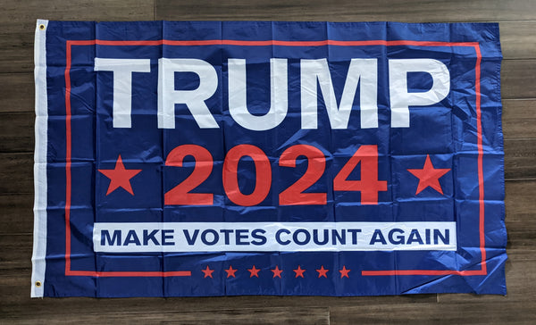 3' x 5' Flag - Trump 2024 - Make Votes Count Again!