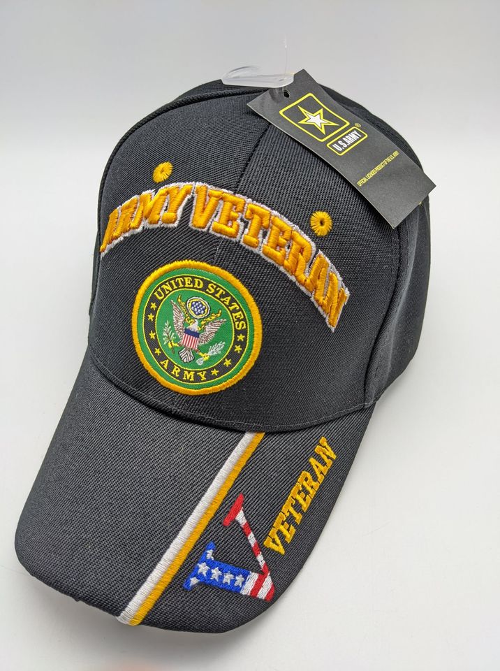 Licensed United States Army Veteran Hat - Embroidered - U.S. Army Embl ...