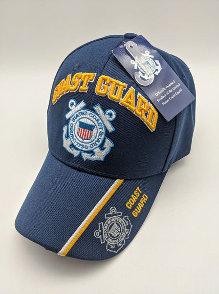 Licensed United States Coast Guard Embroidered Hat - Emblem Front & Bill. U.S. Coast Guard