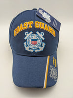 Licensed United States Coast Guard Embroidered Hat - Emblem Front & Bill. U.S. Coast Guard