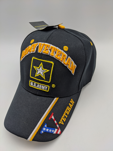 United States Army Veteran Hat - Embroidered - U.S. Army Star Emblem