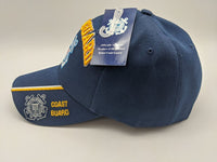 Licensed United States Coast Guard Embroidered Hat - Emblem Front & Bill. U.S. Coast Guard