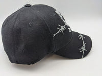 POW MIA Embroidered Hat - You Are Not Forgotten - Black Barbed Wire