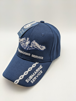 Licensed United States Navy Hat -Submarine Service - Embroidered