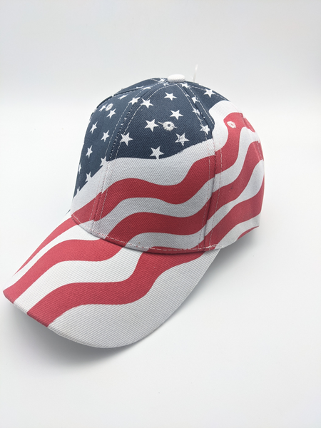 American Flag Hat - Red White Blue - Adjustable