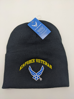 Licensed United States Air Force Veteran Beanie Hat Cap - U.S.A.F - Emblem