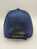Licensed United States Navy Emblem Hat -Embroidered - USA Flag Bill
