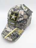 Licensed United States Army Emblem Hat -Embroidered - Digital Camo- Army Star - U.S. Army