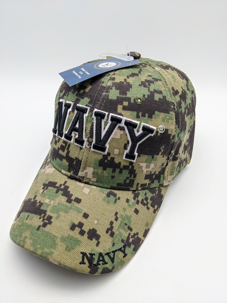 Licensed United States Navy Hat - Digital Camo Green - Embroidered
