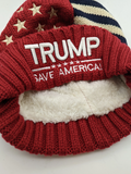 Trump 2024 Save America Winter Beanie - Plush Lined