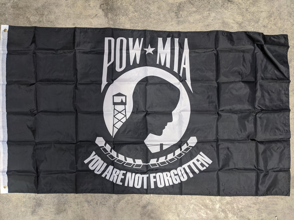 POW MIA 3'x5' Flag - You Are Not Forgotten - Black
