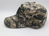 Stand For The Flag Kneel For The Fallen Hat - DIGITAL CAMO - USA Flag - Soldier - Embroidered