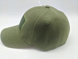 American Flag Tactical Hat - Green - Embroidered - Patriotic