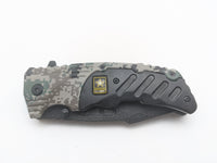 Licensed US Army Folding Pocket Knife - Digital Camo/ Black - Spring Assisted