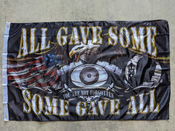 3'x5' Flag - All Gave Some Some Gave All - POW MIA - You Are Not Forgotten -USA Eagle