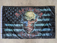 3'x5' Flag - America Rising - Skull W/ American Flag Bandanna