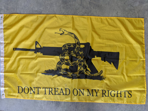 3' x 5' Flag  -Dont Tread On My Rights - Gadsden