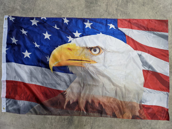 3' x 5' Flag - American Flag With Bald Eagle