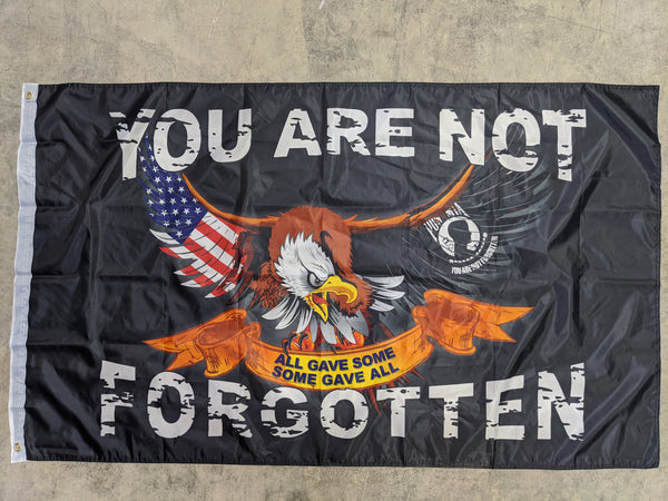 3'x5' Flag - POW MIA - You Are Not Forgotten - All Gave Some - USA Eagle Flag