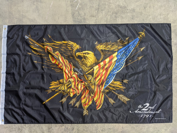 3'x5' Flag - 2nd Amendment 1791 - American Flag Bald Eagle - Arrows