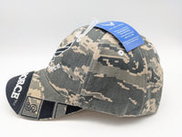 Licensed U.S. Air Force Embroidered Hat - Digital Camo Black Emblem Wings