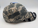 Licensed U.S. Air Force Embroidered Hat - Digital Camo Black Emblem Wings