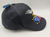 Embroidered Hat - Eagle USA Flag - Americana Patriotic - Bald Eagle - Black