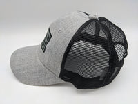 Tactical Cap Hat - MESH BACK - Gray/ Black - Embroidered