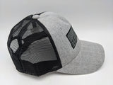 Tactical Cap Hat - MESH BACK - Gray/ Black - Embroidered