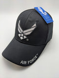 Licensed United States Air Force Emblem Wings Hat - Black