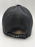 Licensed United States Air Force Emblem Wings Hat - Black