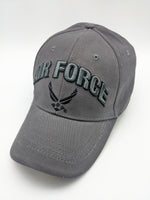 Licensed United States Air Force Emblem Wings Hat - Grey - 100% Cotton