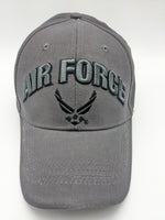 Licensed United States Air Force Emblem Wings Hat - Grey - 100% Cotton