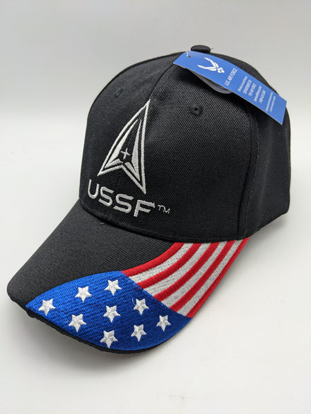 USSF United States Space Force Embroidered Hat - Flag Bill