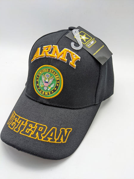 Licensed United States Army Emblem Hat - Veteran Bill