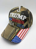 Trump 2024 Embroidered Hat - MAGA - Flag Bill