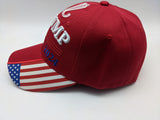 Trump 2024 Embroidered Hat - MAGA - Flag Bill