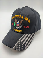 Vietnam Era Veteran Hat Flag Bill - Embroidered - 1960 - 1975