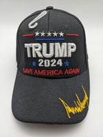 Trump 2024 Embroidered Hat - SAVE AMERICA AGAIN - Signature Bill