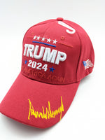 Trump 2024 Embroidered Hat - SAVE AMERICA AGAIN - Signature Bill