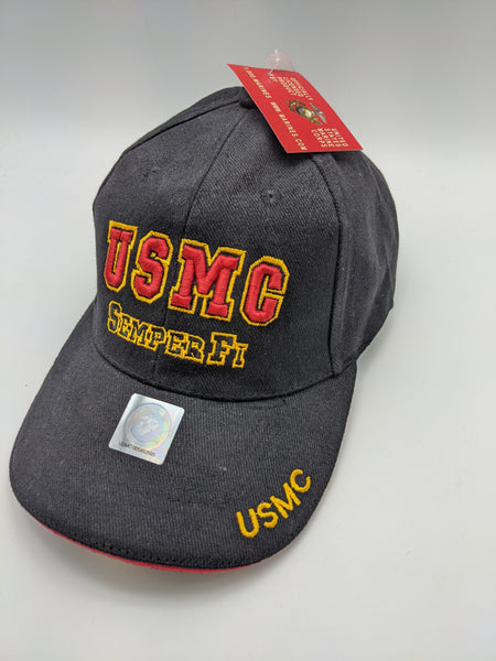 United States Marine Corps Ballcap - Black USMC Semper Fi