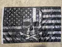 3'x5' Flag - USA Flag Blackout With Skull