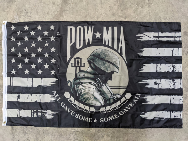 3'x 5' Flag- POW MIA - USA Flag With Soldier