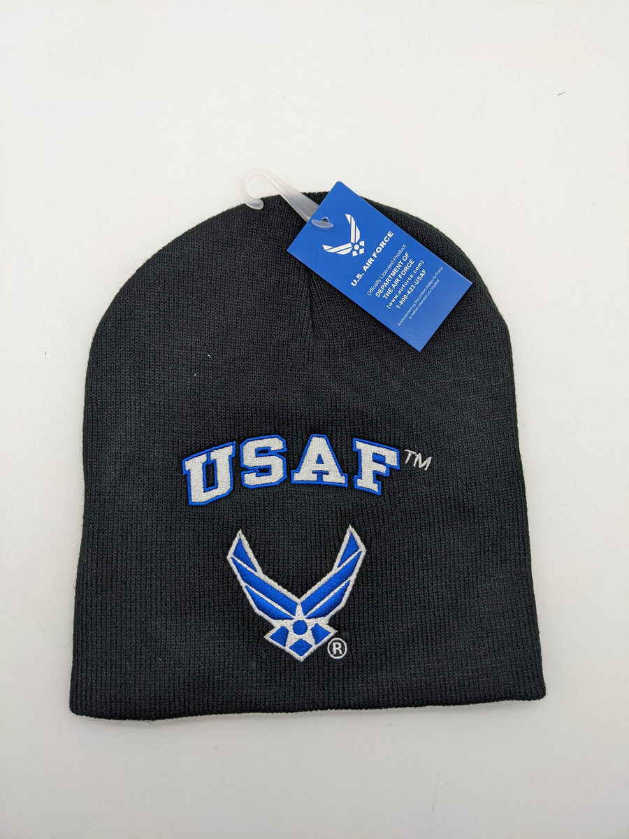 Licensed United States Air Force Beanie Hat Cap - USAF - Emblem Wings ...